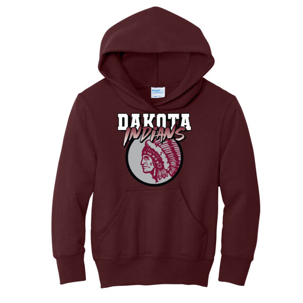 Dakota Back to School 2026 Logo 3 - Youth Core Fleece Pullover Hooded Sweatshirt Thumbnail