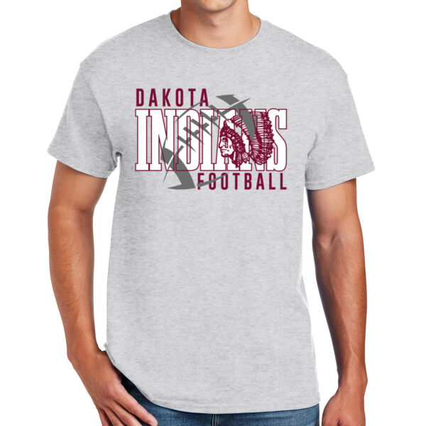 Indians Football 2026 Logo 1 - DryBlend ® 50 Cotton/50 Poly T Shirt Thumbnail