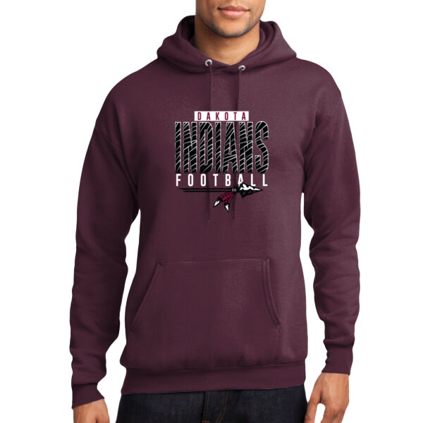 Indians Football 2026 Logo 2 - Core Fleece Pullover Hooded Sweatshirt Thumbnail