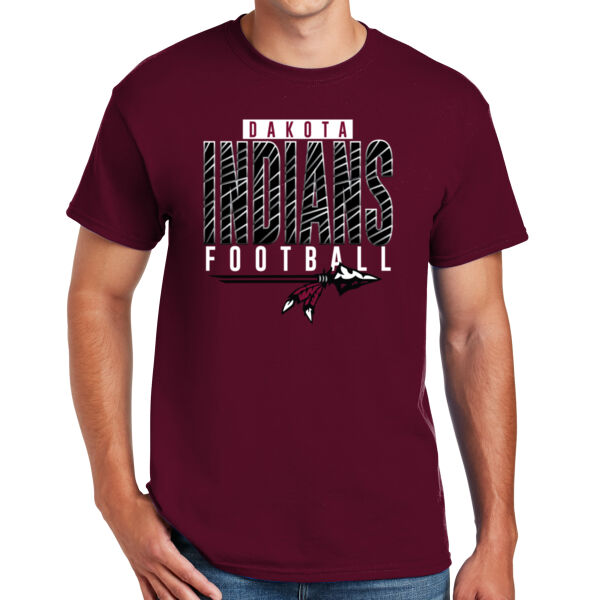 Indians Football 2026 Logo 2 - DryBlend ® 50 Cotton/50 Poly T Shirt Thumbnail
